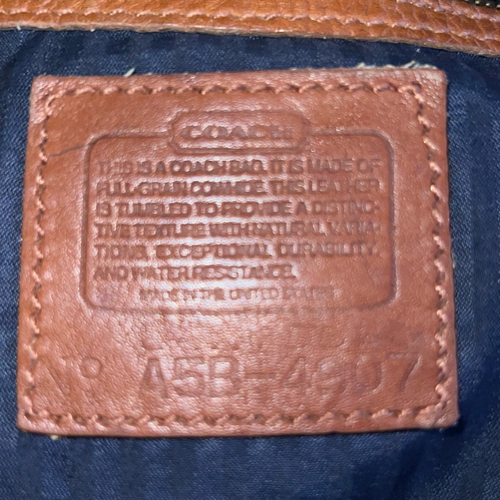 Vintage Coach British Tan Sonoma Leather Bucket Crossbody Bag #4907 - Picture 9 of 12